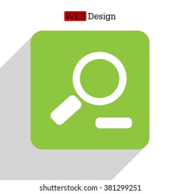 Zoom out, web icon. Vector design