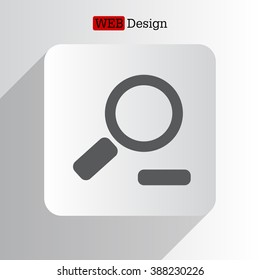 Zoom out, web icon. Vector design