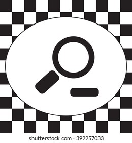 Zoom out, web icon. Vector design