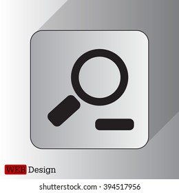 Zoom out, web icon. Vector design