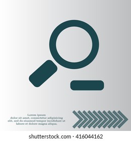 Zoom out, web icon. Vector design