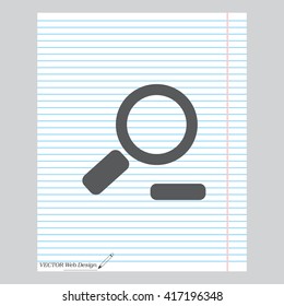 Zoom out, web icon. Vector design