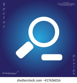 Zoom out, web icon. Vector design