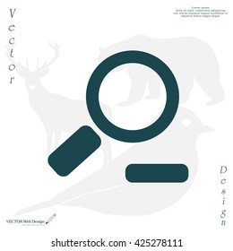 Zoom out, web icon. Vector design