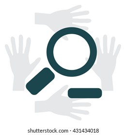 Zoom out, web icon. Vector design