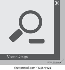 Zoom out, web icon. Vector design