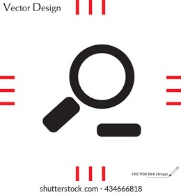 Zoom out, web icon. Vector design