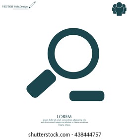 Zoom out, web icon. Vector design