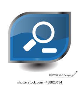 Zoom out, web icon. Vector design