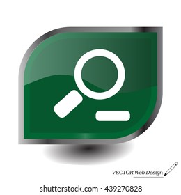 Zoom out, web icon. Vector design
