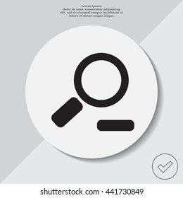 Zoom out, web icon. Vector design