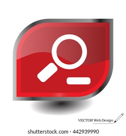 Zoom out, web icon. Vector design
