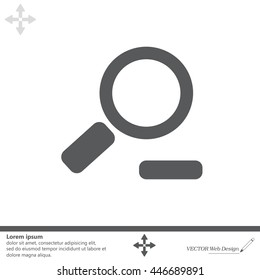 Zoom out, web icon. Vector design