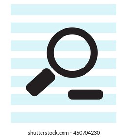 Zoom out, web icon. Vector design