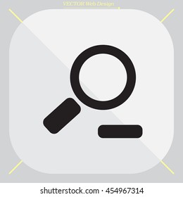 Zoom out, web icon. Vector design
