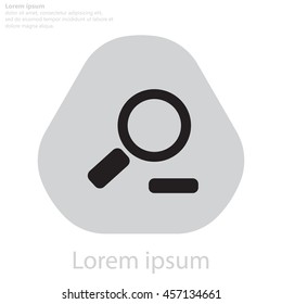 Zoom out, web icon. Vector design