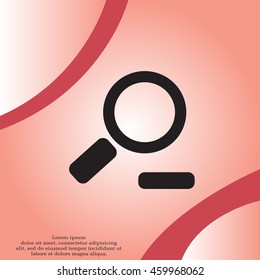 Zoom out, web icon. Vector design