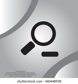 Zoom out, web icon. Vector design