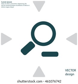 Zoom out, web icon. Vector design