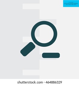 Zoom out, web icon. Vector design