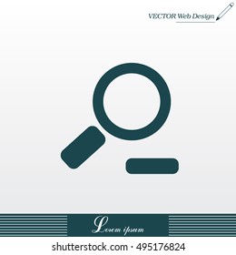 Zoom out, web icon. Vector design