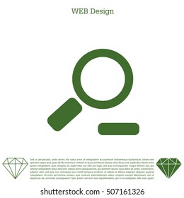 Zoom out, web icon. Vector design