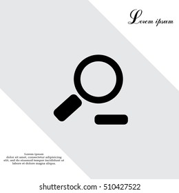 Zoom out, web icon. Vector design