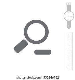 Zoom out, web icon. Vector design