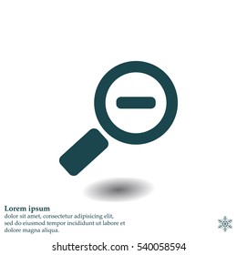 Zoom out, web icon. Vector design
