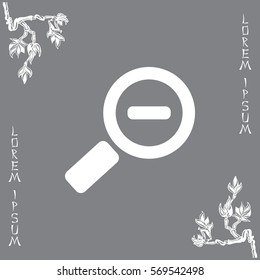 Zoom out, web icon. Vector design