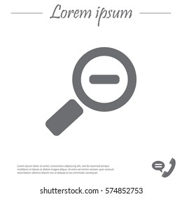 Zoom out, web icon. Vector design