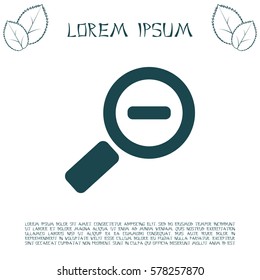 Zoom out, web icon. Vector design