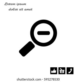 Zoom out, web icon. Vector design
