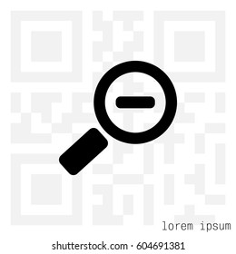 Zoom out, web icon. Vector design