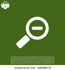 Zoom out, web icon. Vector design