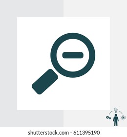 Zoom out, web icon. Vector design