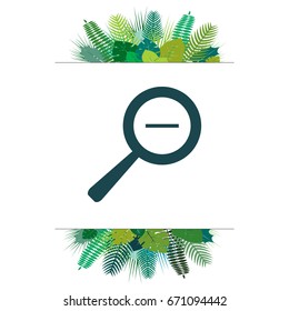 Zoom out, web icon. Vector design