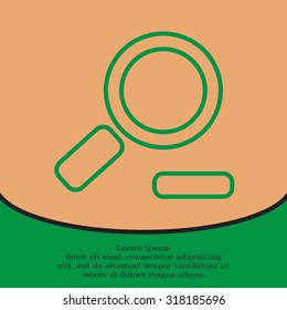 Zoom out, web line icon. Vector design