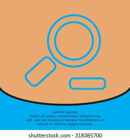 Zoom out, web line icon. Vector design