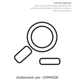 Zoom out, web line icon. Vector design