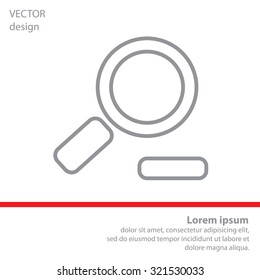 Zoom out, web line icon. Vector design