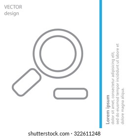 Zoom out, web line icon. Vector design