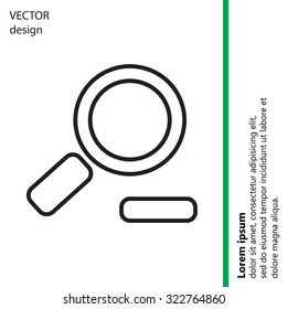 Zoom out, web line icon. Vector design