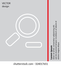 Zoom out, web line icon. Vector design