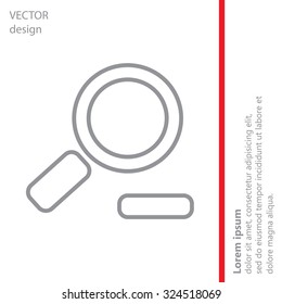 Zoom out, web line icon. Vector design