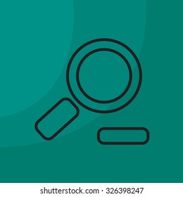 Zoom out, web line icon. Vector design