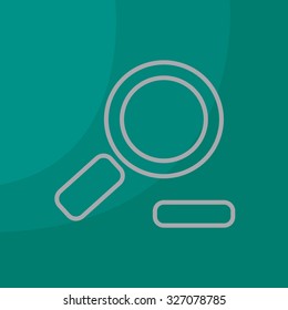 Zoom out, web line icon. Vector design