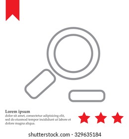 Zoom out, web line icon. Vector design