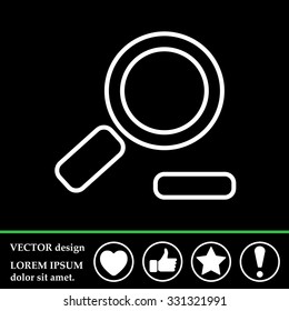 Zoom out, web line icon. Vector design
