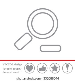 Zoom out, web line icon. Vector design